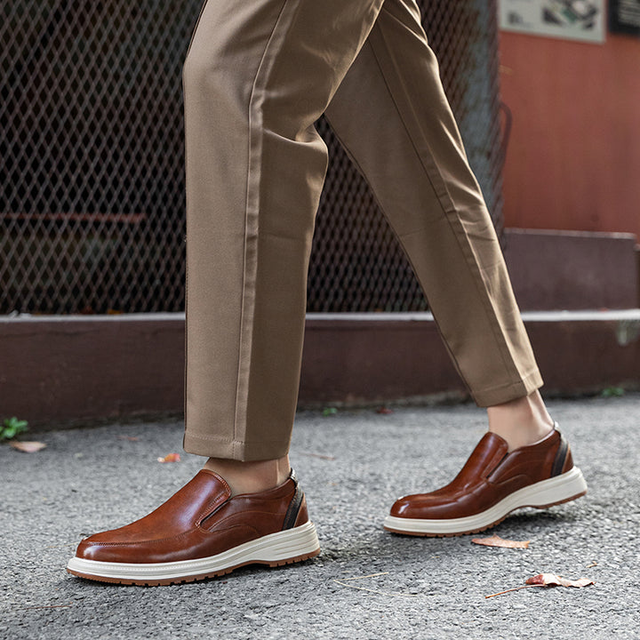 Daren Polished Leather Slip-On Shoes