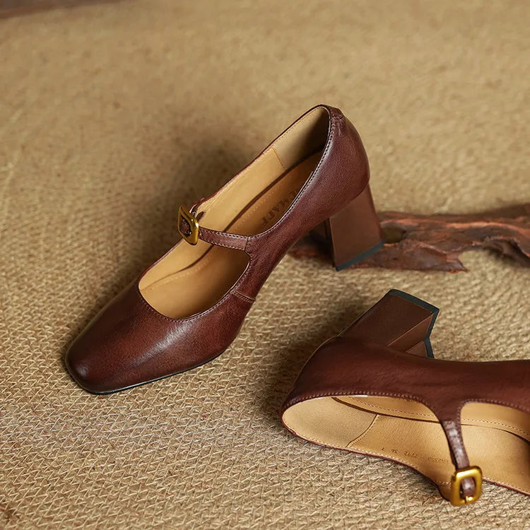 Luisa Genuine Leather Heels