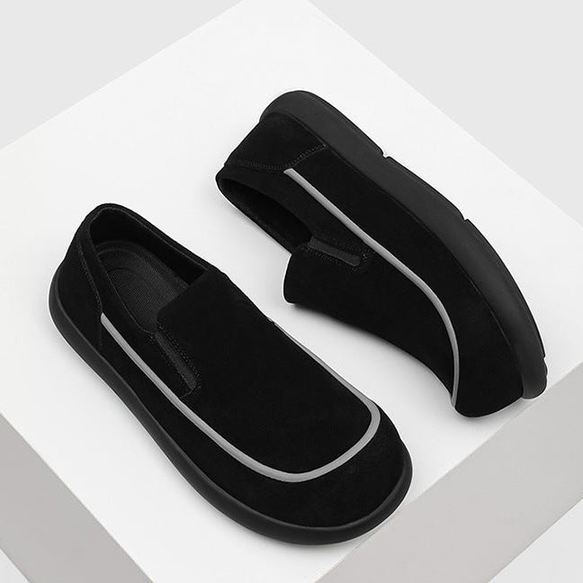 Milo Cowhide Slip-On Suede Shoes