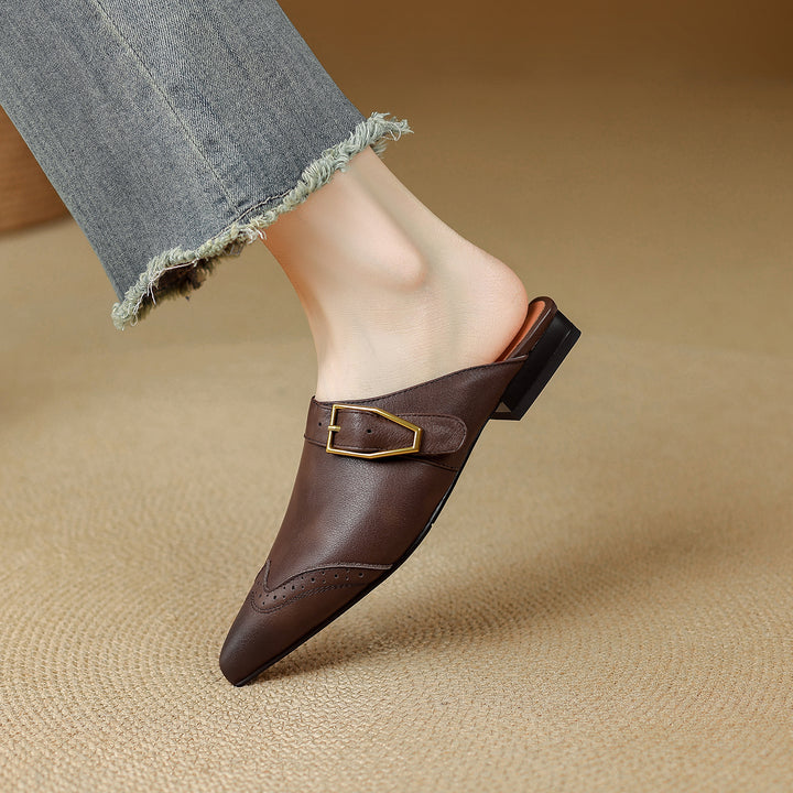 Every Genuine Leather Pointed-Toe Mules