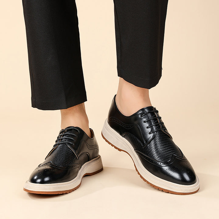 Elric Genuine Leather Lace-Up Shoes