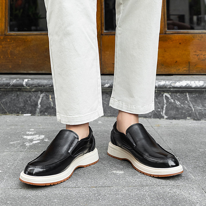 Daren Polished Leather Slip-On Shoes