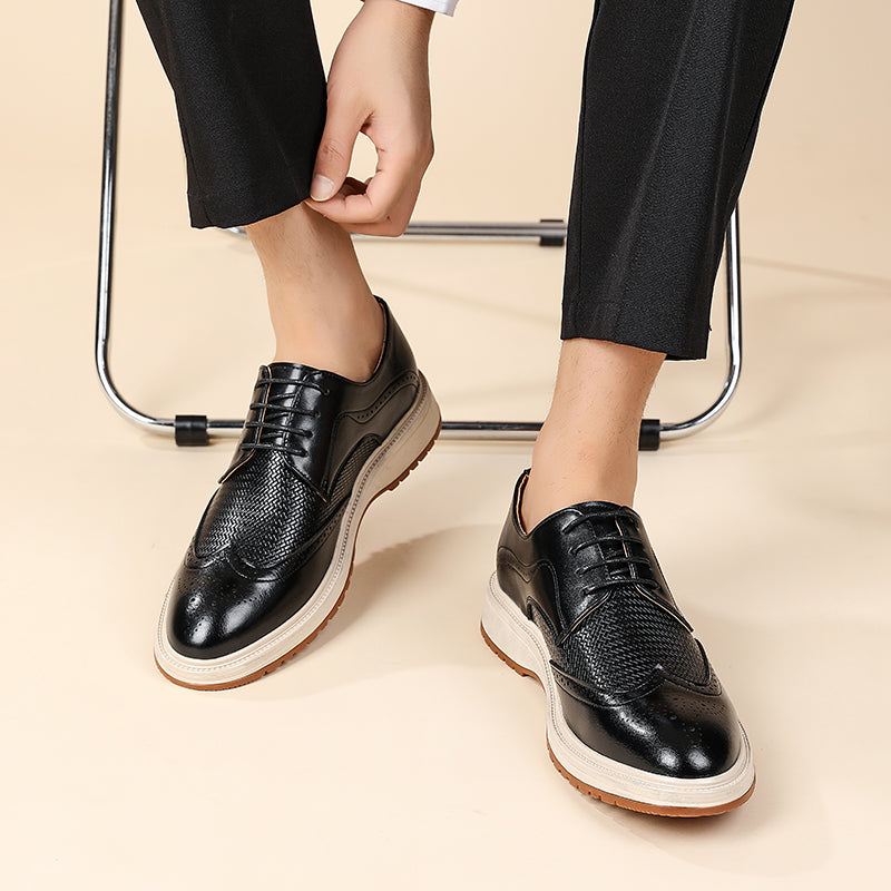 Elric Genuine Leather Lace-Up Shoes