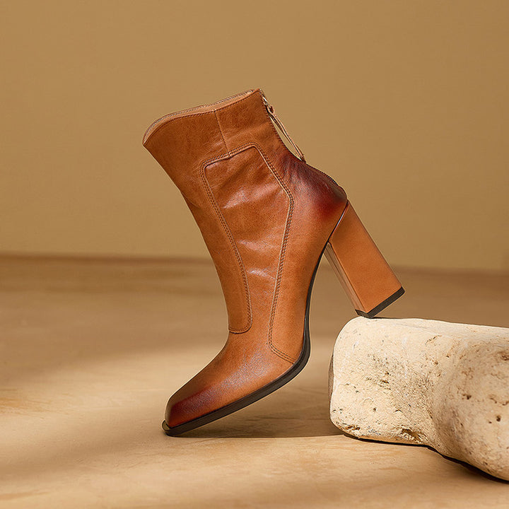 Siren Genuine Leather Ankle Boots