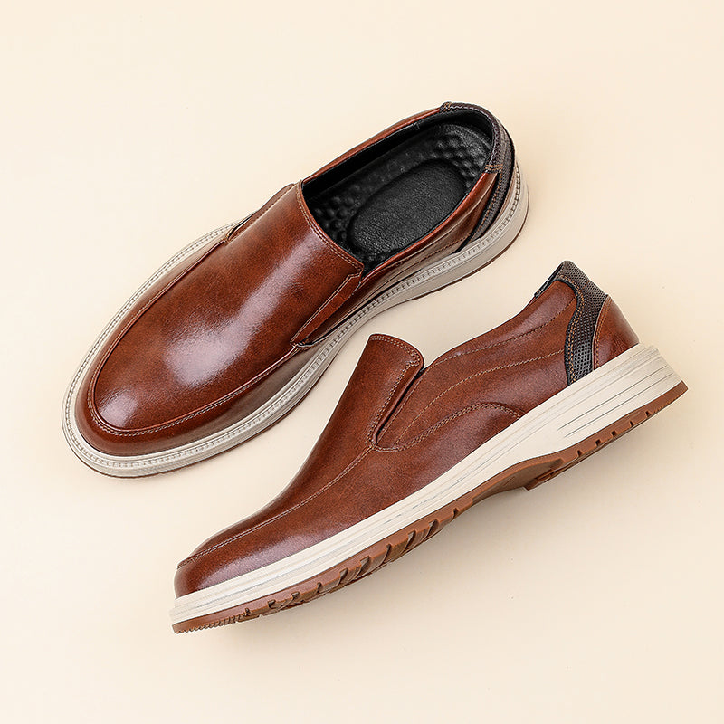 Daren Polished Leather Slip-On Shoes