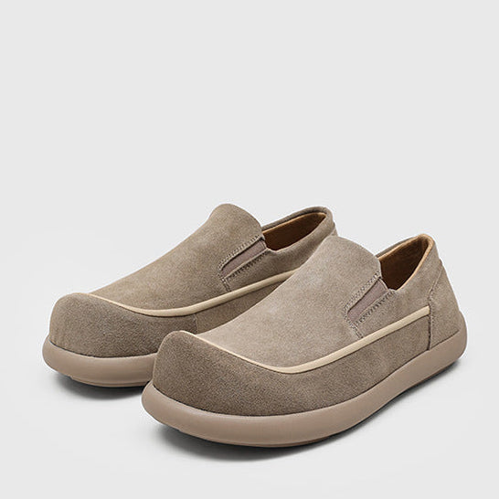 Milo Cowhide Slip-On Suede Shoes