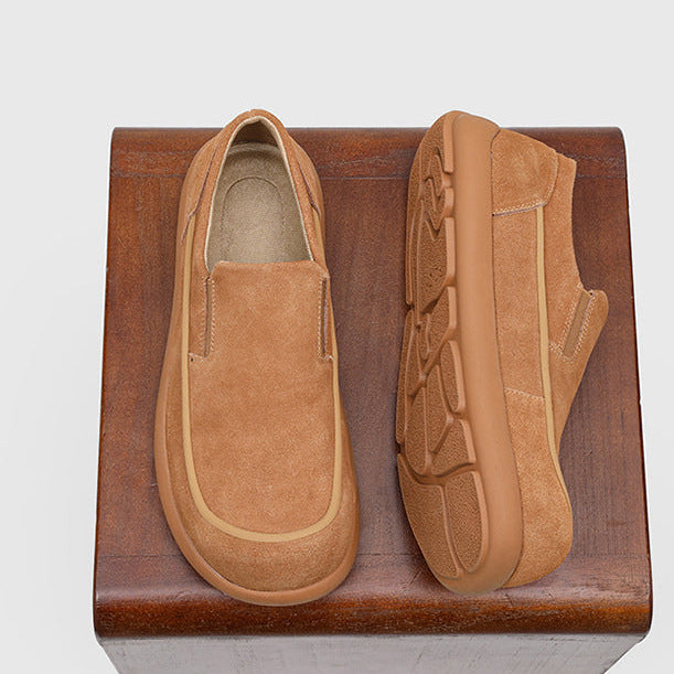 Milo Cowhide Slip-On Suede Shoes