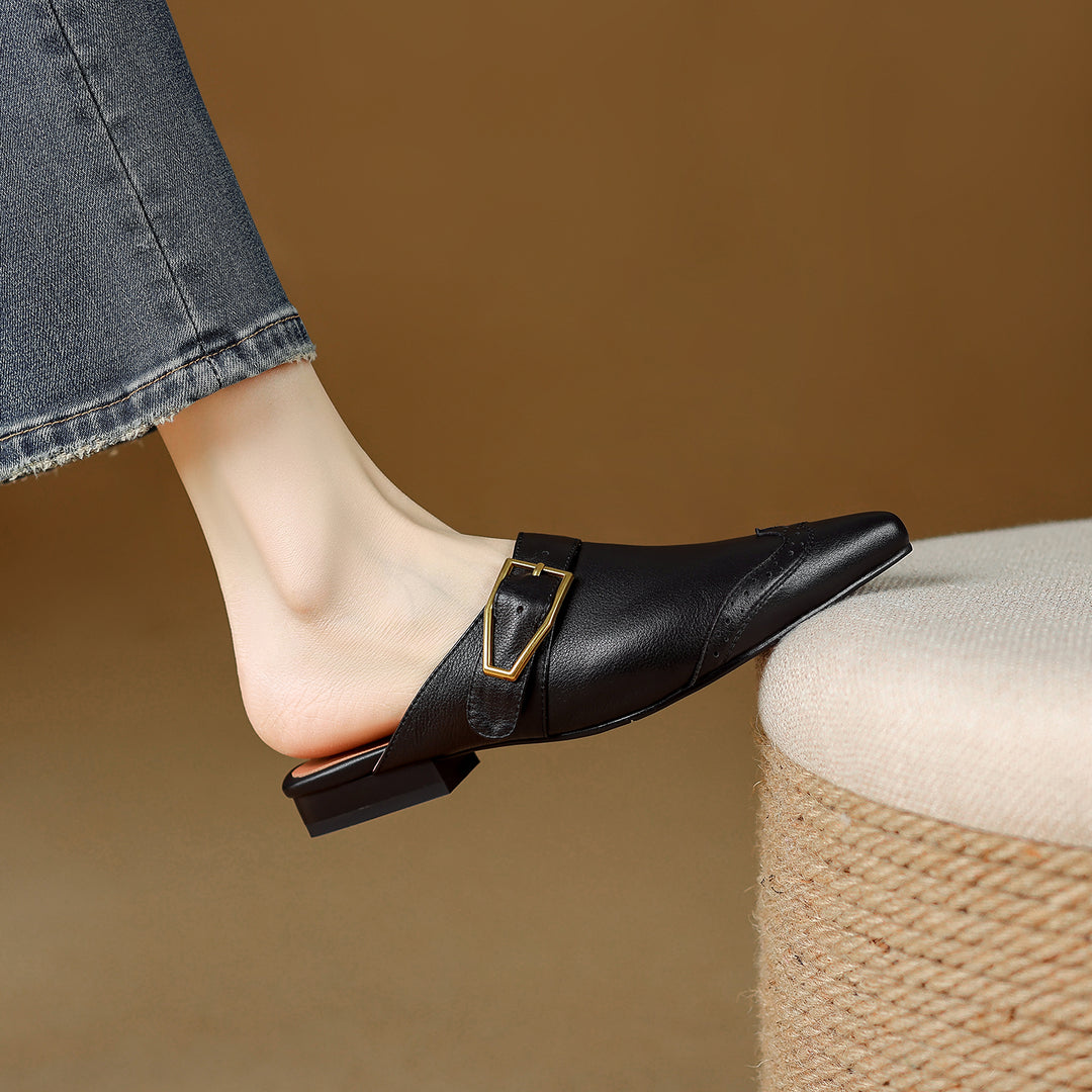 Every Genuine Leather Pointed-Toe Mules