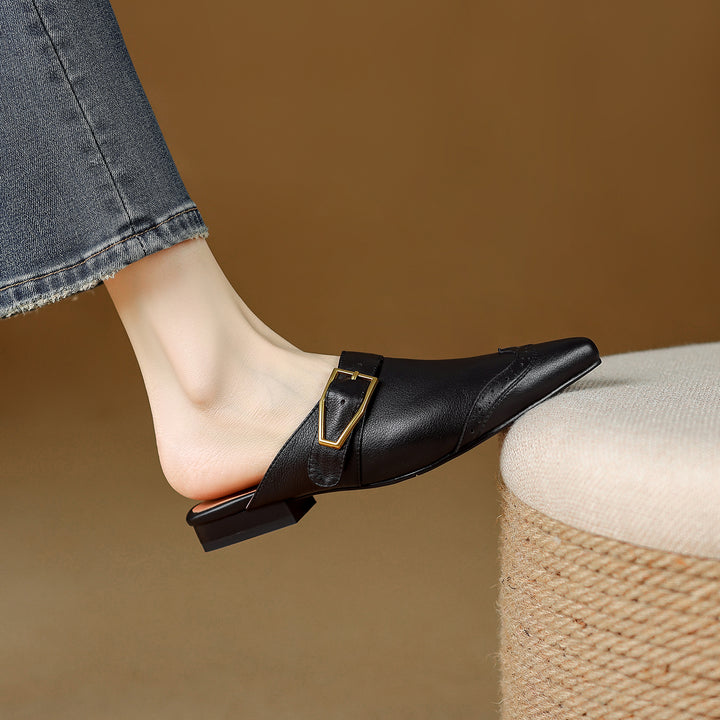 Every Genuine Leather Pointed-Toe Mules