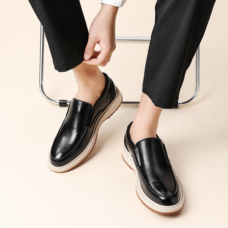 Daren Polished Leather Slip-On Shoes