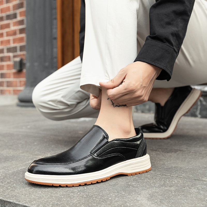 Daren Polished Leather Slip-On Shoes