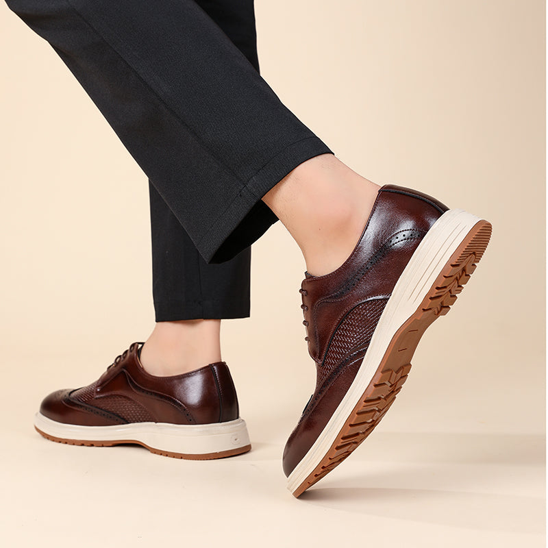Elric Genuine Leather Lace-Up Shoes