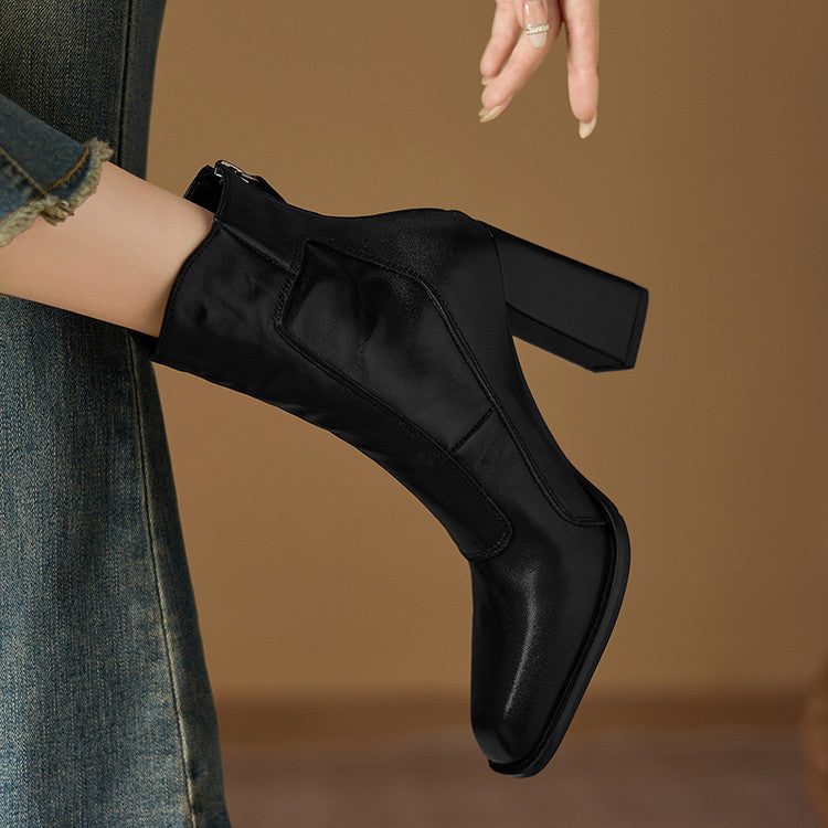 Siren Genuine Leather Ankle Boots