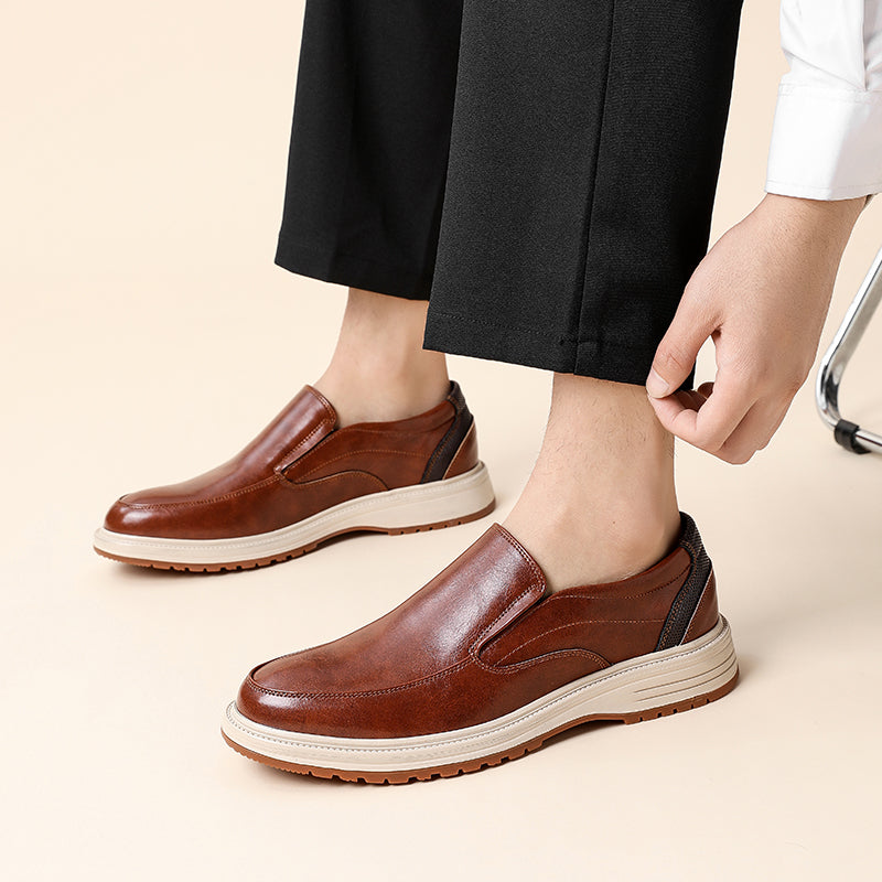 Daren Polished Leather Slip-On Shoes