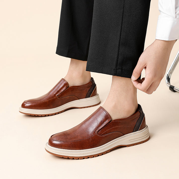 Daren Polished Leather Slip-On Shoes