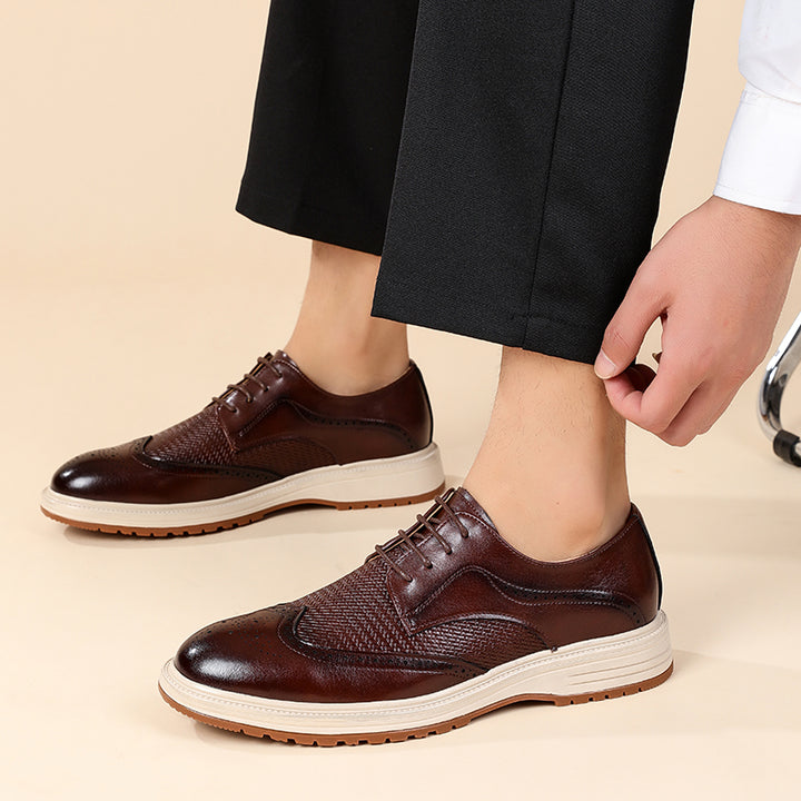 Elric Genuine Leather Lace-Up Shoes