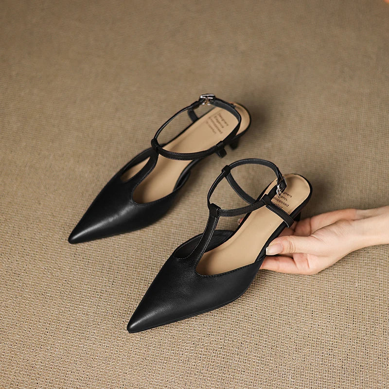 Serava Genuine Leather Heels