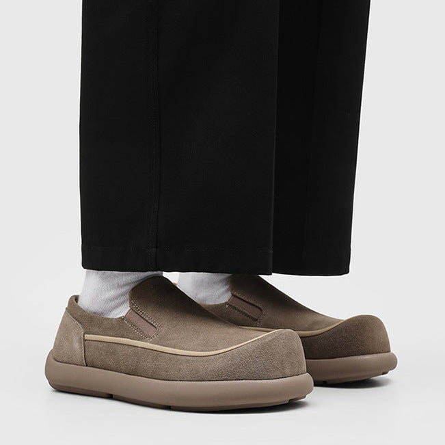 Milo Cowhide Slip-On Suede Shoes
