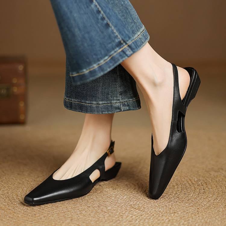 Athena Genuine Leather Slingbacks — photo 20