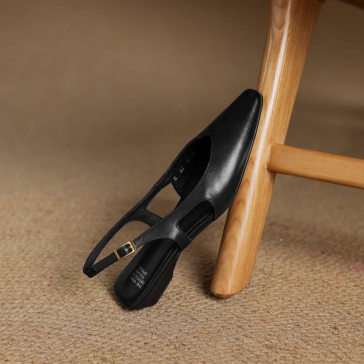 Athena Genuine Leather Slingbacks — photo 41