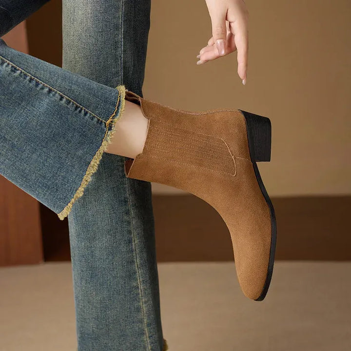 Marina Cow Suede Leather Boots — photo 14
