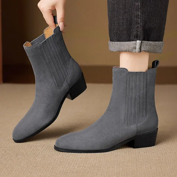 Marina Cow Suede Leather Boots — photo 6