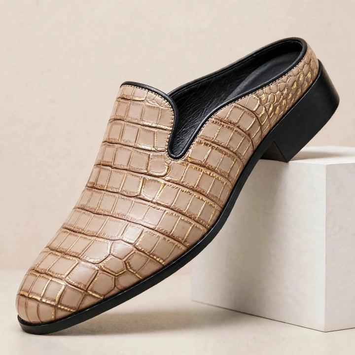 Daryl Genuine Leather Round-Toe Mules