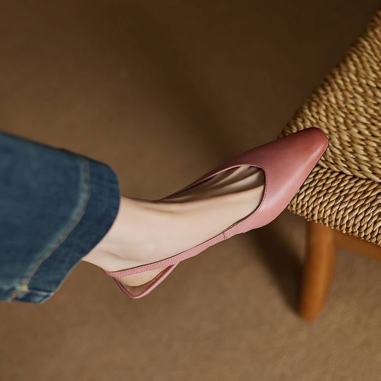 Athena Genuine Leather Slingbacks — photo 16