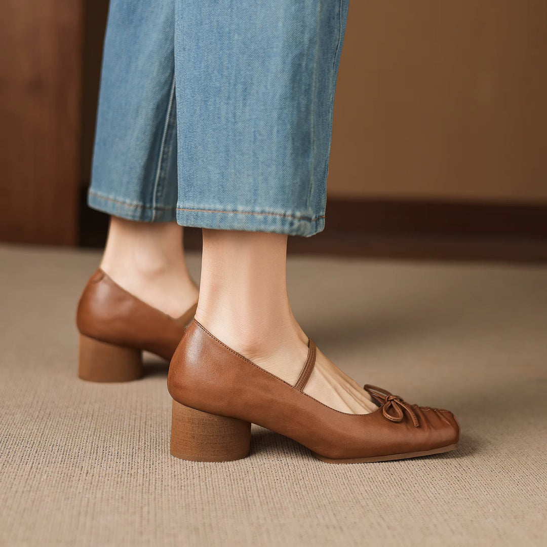 Larkin Genuine Leather Mary Jane Heels — photo 22