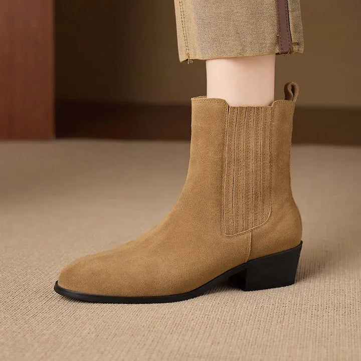 Marina Cow Suede Leather Boots — photo 9