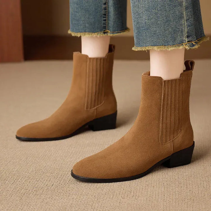 Marina Cow Suede Leather Boots — photo 2