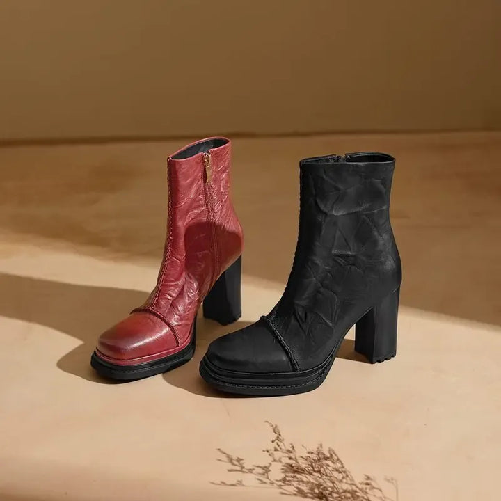 Elena Genuine Leather Ankle Boots — photo 8