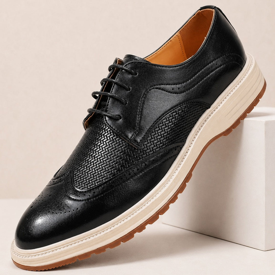 Elric Genuine Leather Lace-Up Shoes