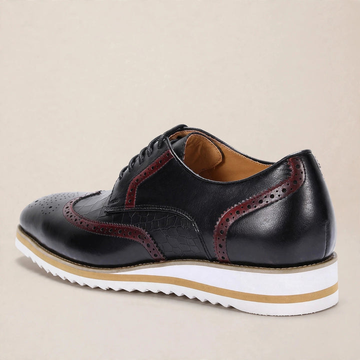 Elison Cowhide Leather Lace-Up Oxfords