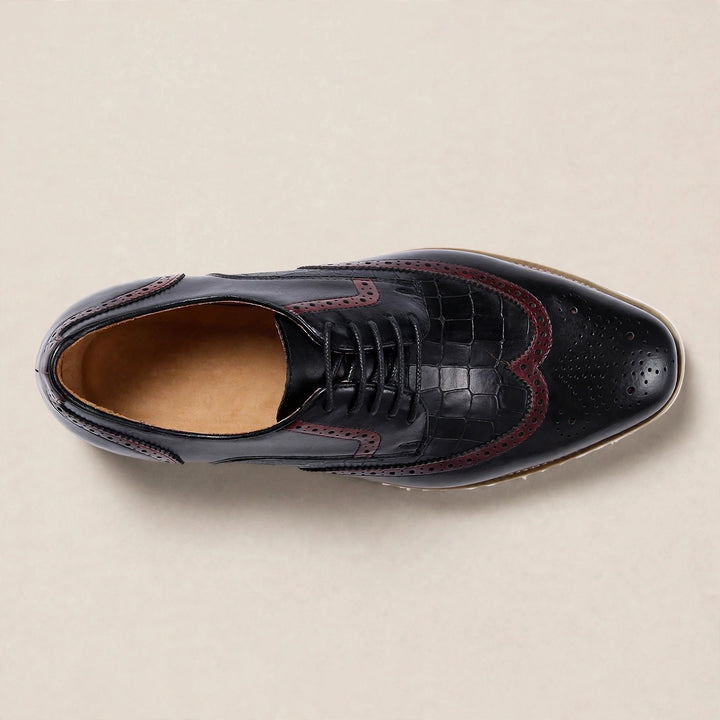 Elison Cowhide Leather Lace-Up Oxfords