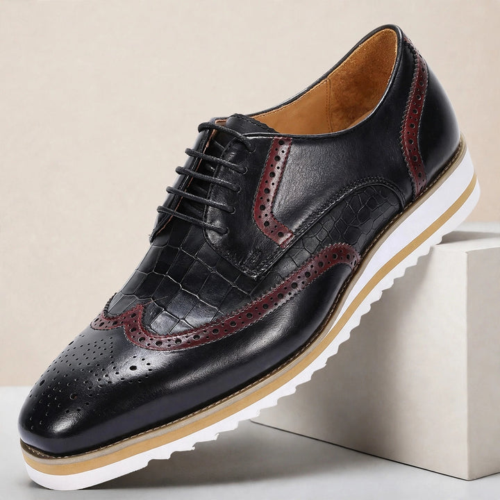 Elison Cowhide Leather Lace-Up Oxfords