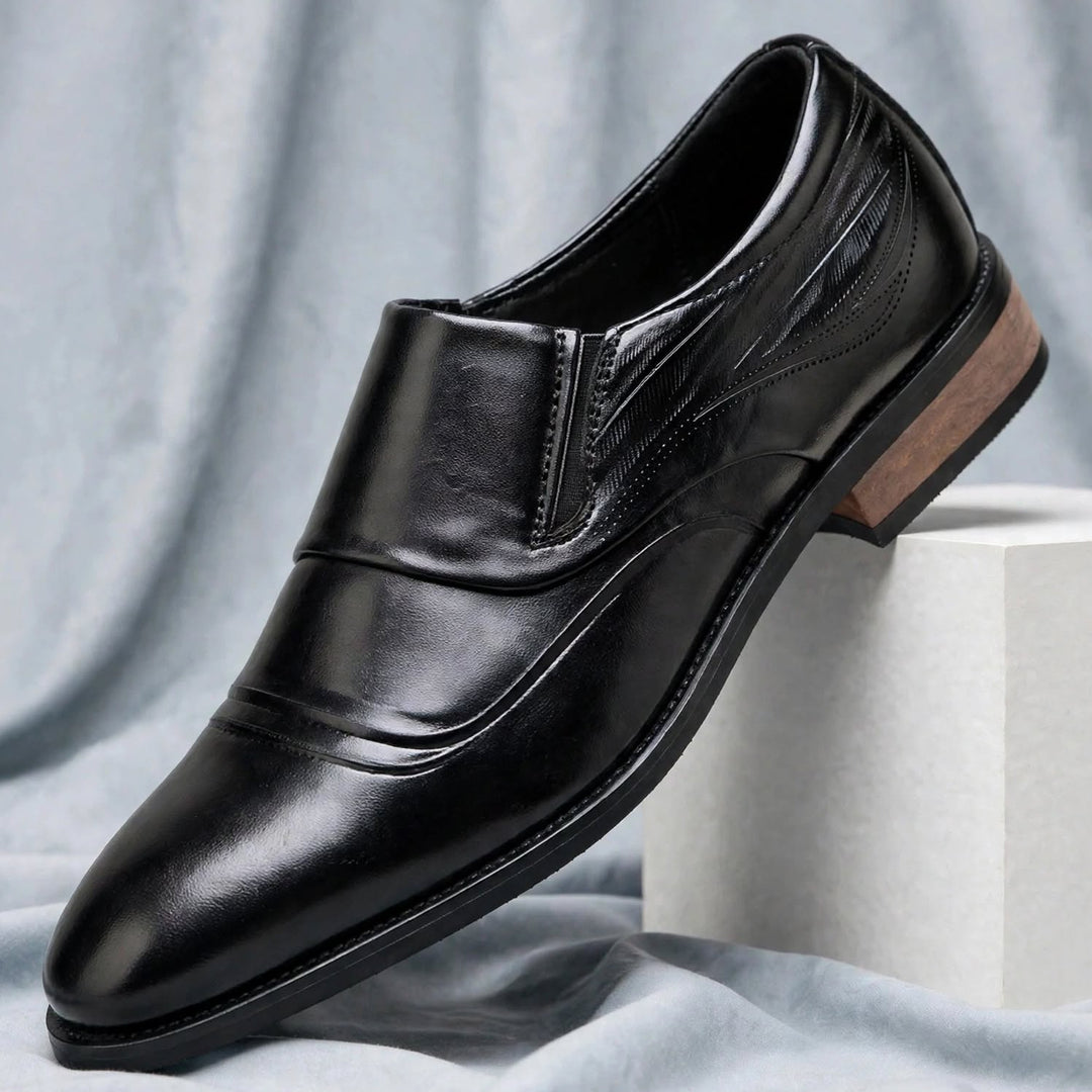 Denvor Textured Leather Dress Shoes