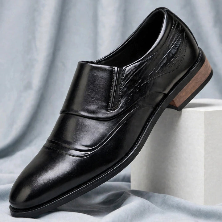 Denvor Textured Leather Dress Shoes