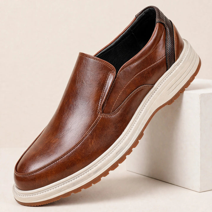 Daren Polished Leather Slip-On Shoes