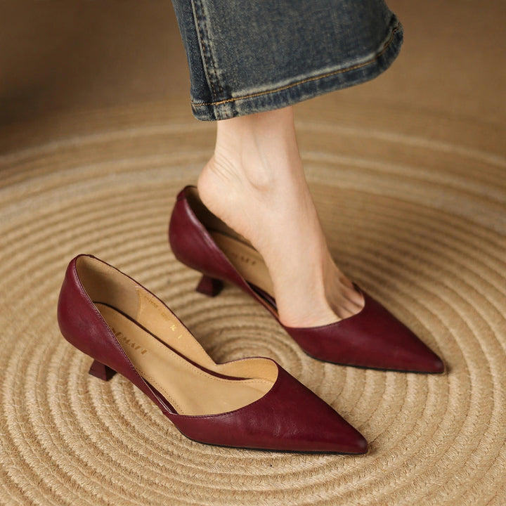 Carlen Genuine Leather Heels