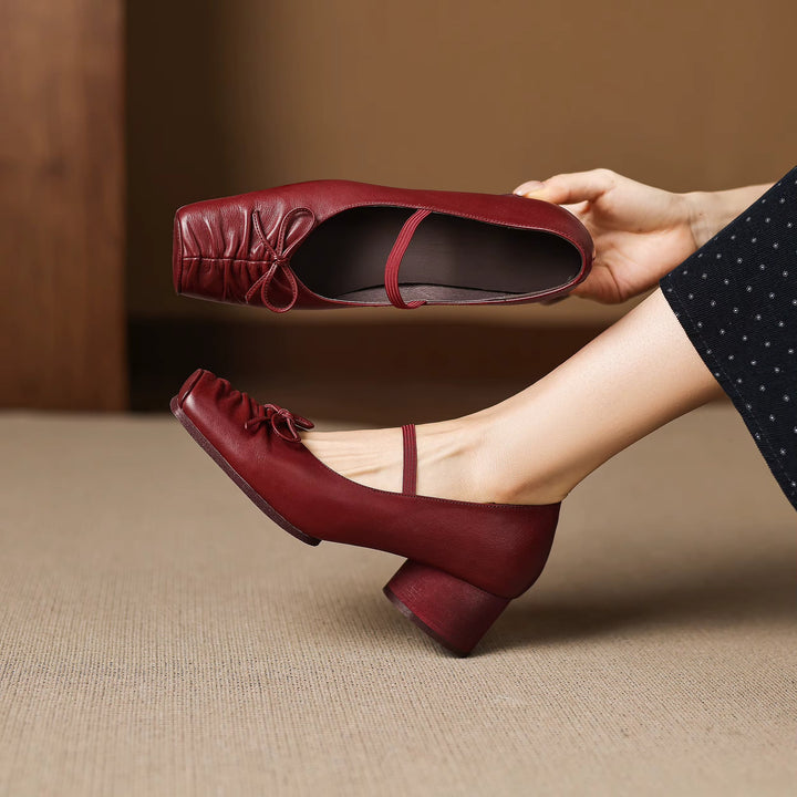 Larkin Genuine Leather Mary Jane Heels — photo 10