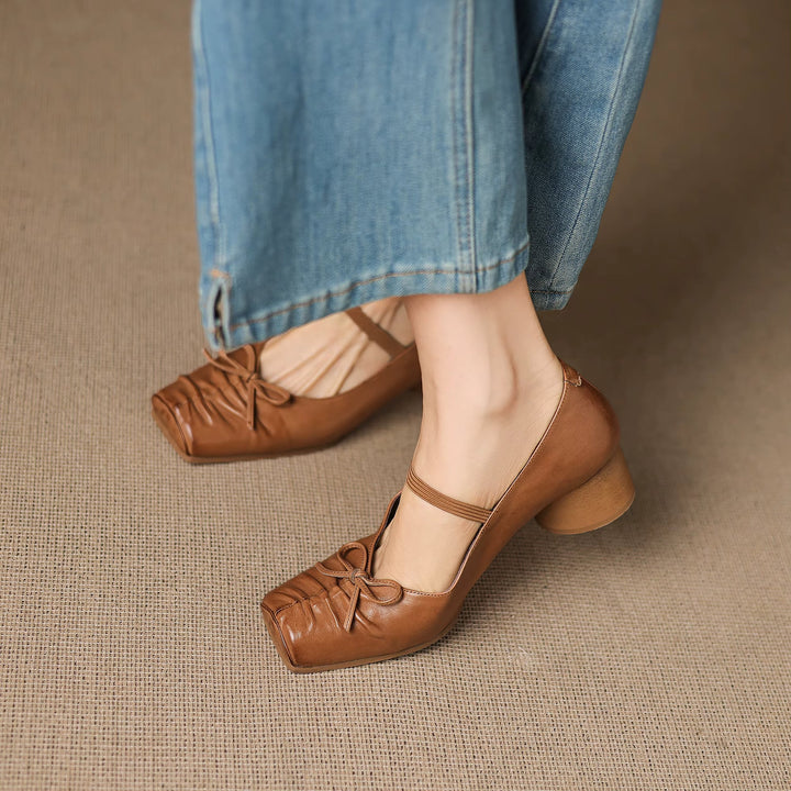 Larkin Genuine Leather Mary Jane Heels — photo 20