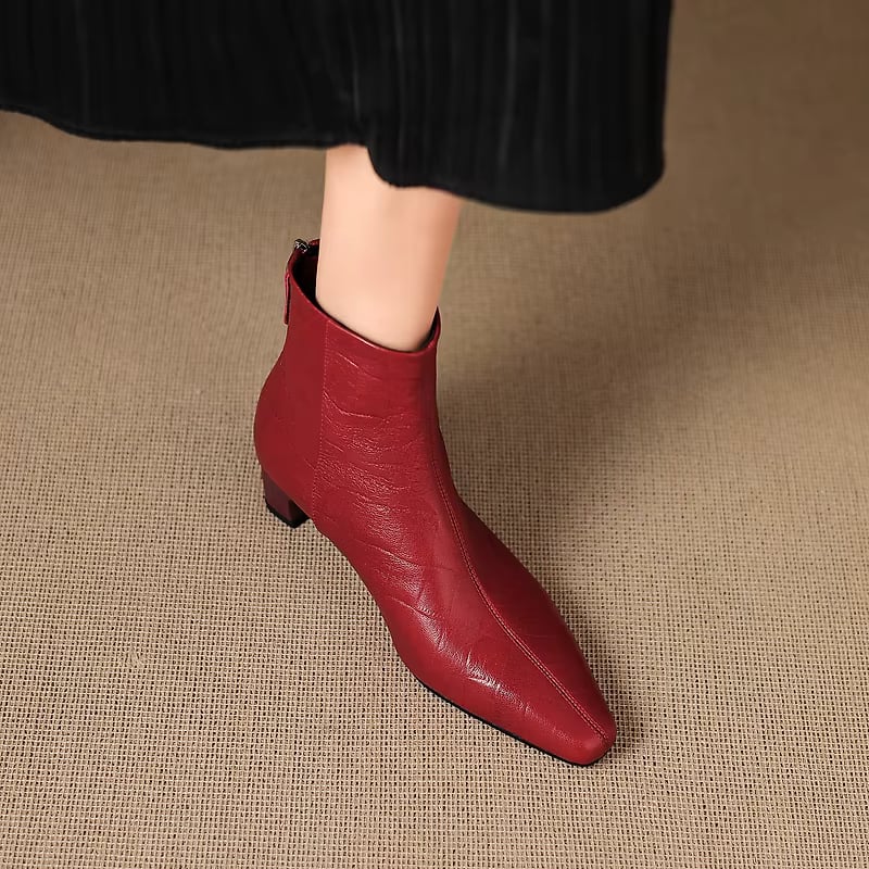 Isla Genuine Leather Ankle Boots — photo 17