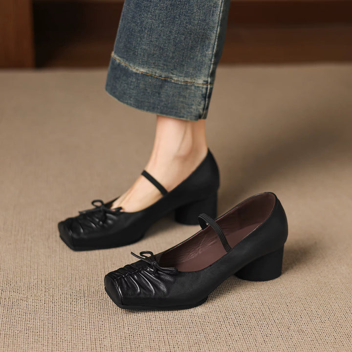 Larkin Genuine Leather Mary Jane Heels — photo 17