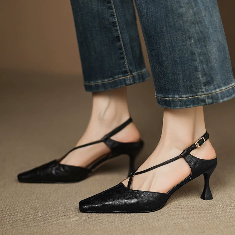 Thora Genuine Leather Heels — photo 5