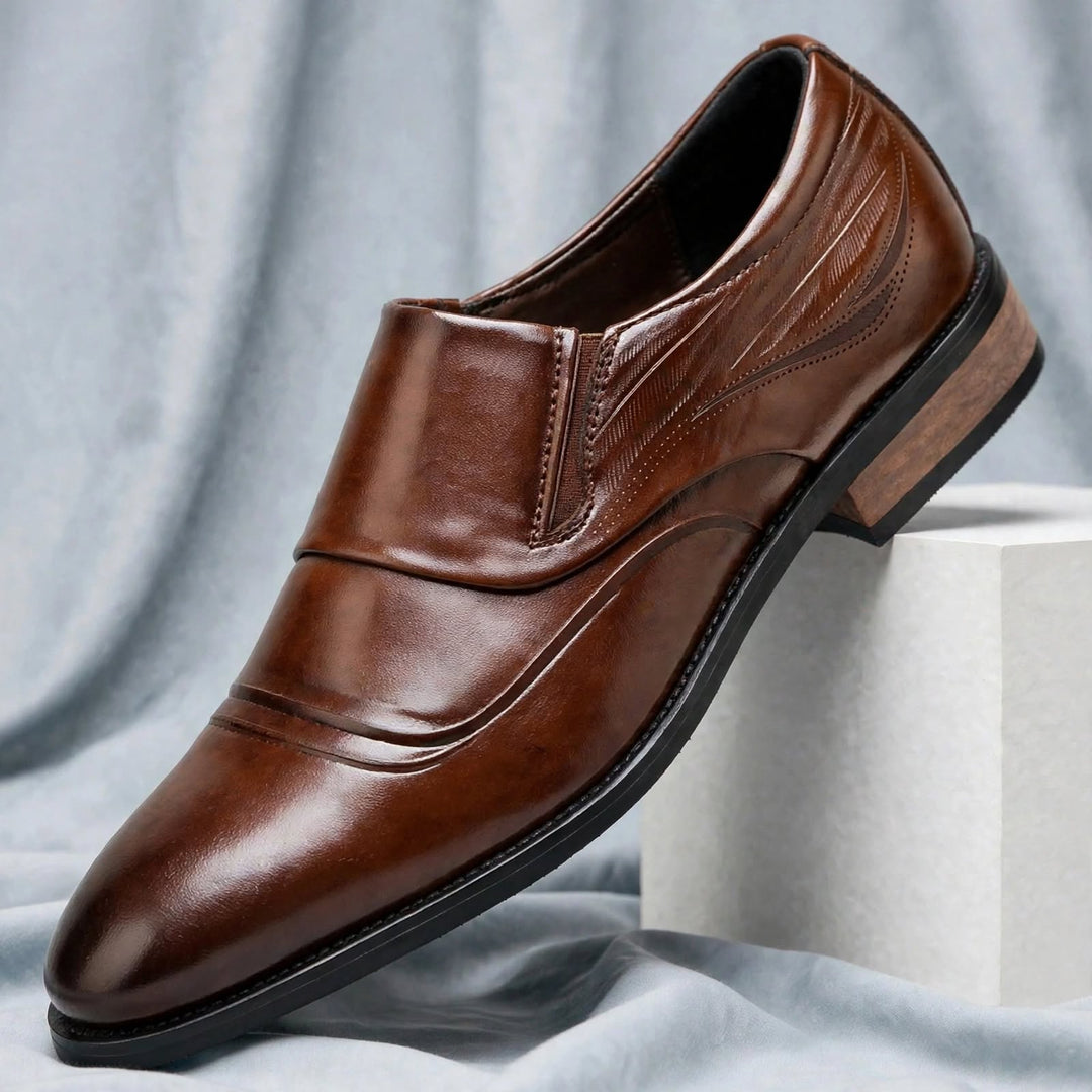 Denvor Textured Leather Dress Shoes