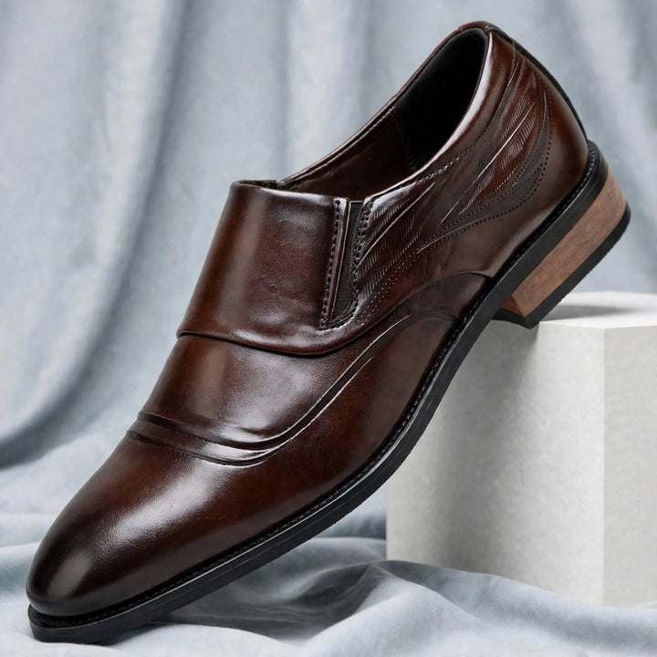 Denvor Textured Leather Dress Shoes