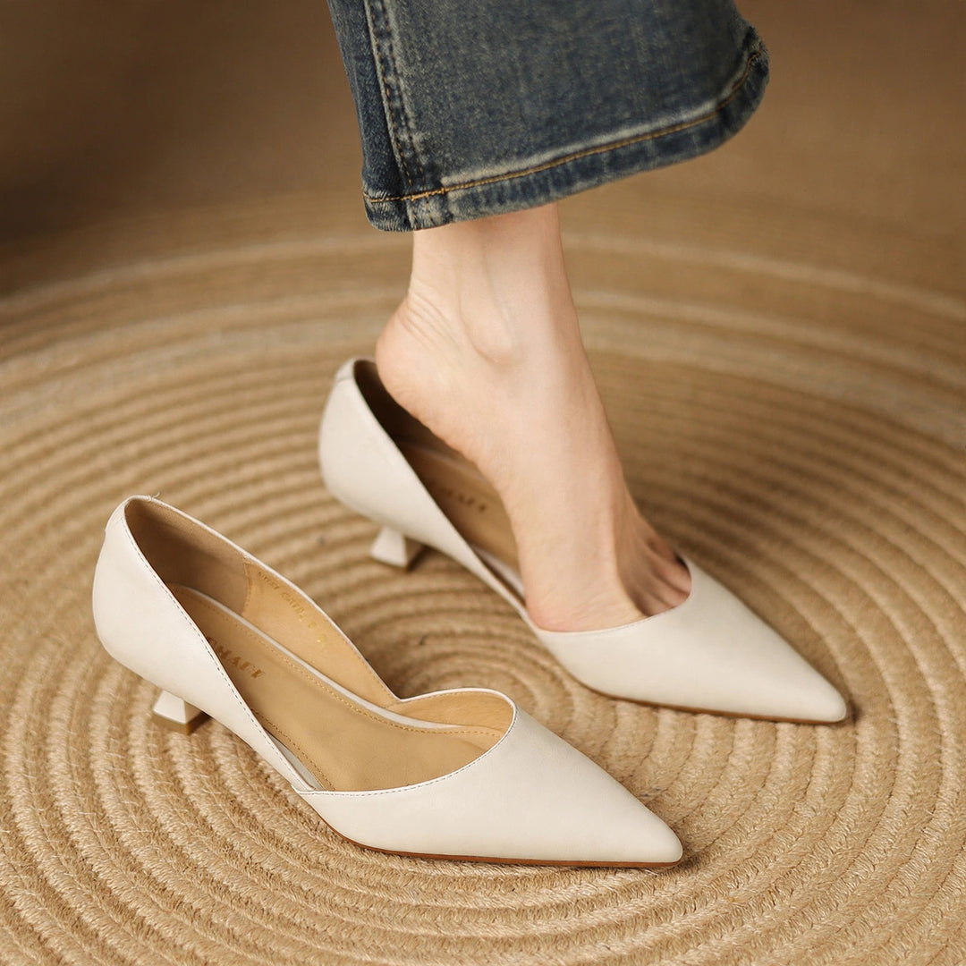 Carlen Genuine Leather Heels
