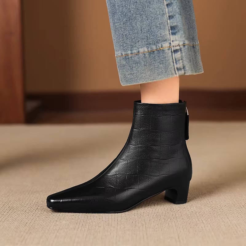 Isla Genuine Leather Ankle Boots — photo 19