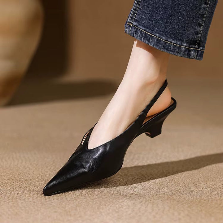 Elena Genuine Leather Slingback Heels — photo 8
